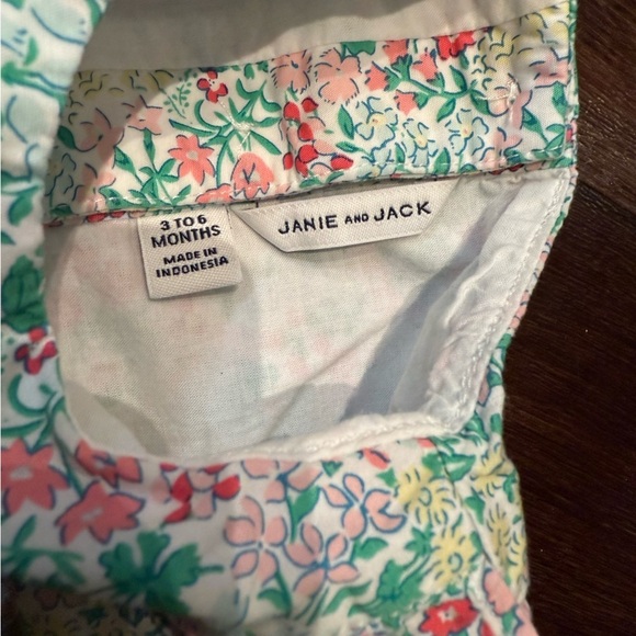 Janie and Jack Floral Ruffle Baby Romper size 3 - 6 months spring easter - Picture 9 of 12